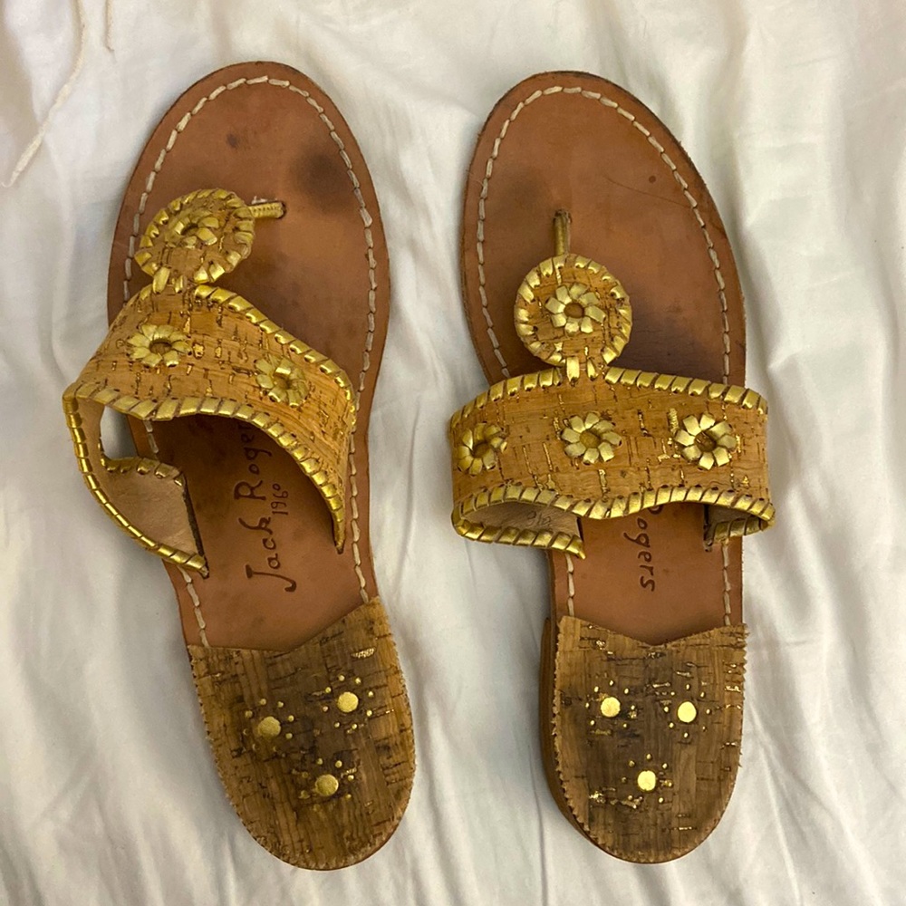 Jack Rogers with cork and gold!